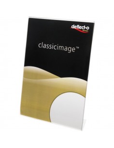Porta-avvisi con base a L Deflecto - verticale - A5 - 15x5,3x21 cm - 47501 Deflecto - 1