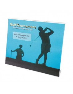 Porta-avvisi con base a L Deflecto - orizzontale - A4 - 30x7x20,5 cm - 47301 Deflecto - 1