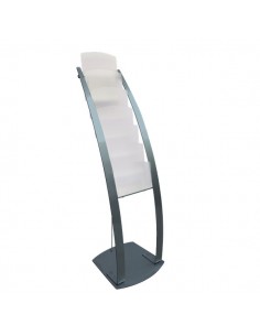 Espositore portadepliant Deflecto - 6 - nero - 38x42x125 cm - 693104EU