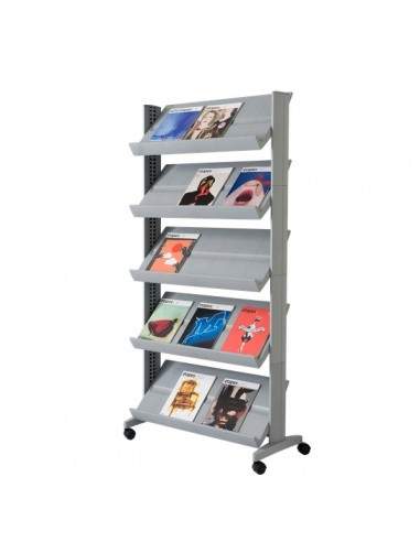 Espositore mobile Paperflow - alluminio - 82,5x38,2x165 cm - 255.35