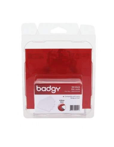 Consumabili per Badgy  - Tessere in PVC basso spessore 0,50 mm - CBGC0020W (conf.100)