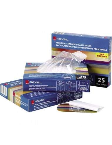 Sacchetti in Plastica per Distruggidocumenti Rexel AS1000  - 40 l - (Conf.100)  40060 Rexel - 1