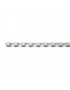 Dorsi plastici a 21 anelli Fellowes - 12 mm - 80 fogli - bianco - 5346206 (conf.100)