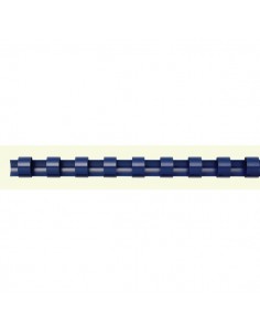 Dorsi plastici a 21 anelli Fellowes - 12 mm - 80 fogli - blu - 5346305 (conf.100)
