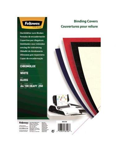 Copertine in cartoncino per rilegatura Fellowes - A3 - 250 my - nero - 5374401 (conf.100)