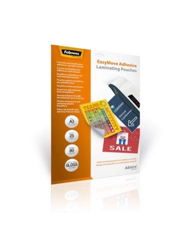 Pouches EasyDisplay adesive rimovibili Fellowes - 80 micron - A3 - 5601801 (conf.25)