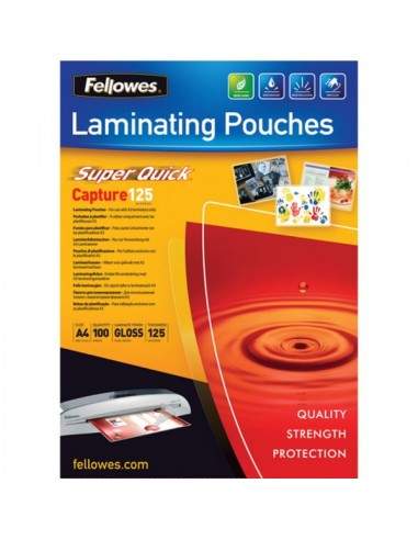 Pouches SuperQuick Fellowes - 125 my - 5440101 (conf.100)