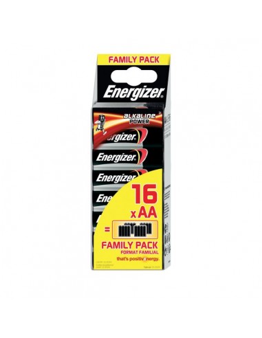Energizer Family Pack Alkaline Power AA x 16 - stilo-
 E300173300/E300173302 (conf.16)