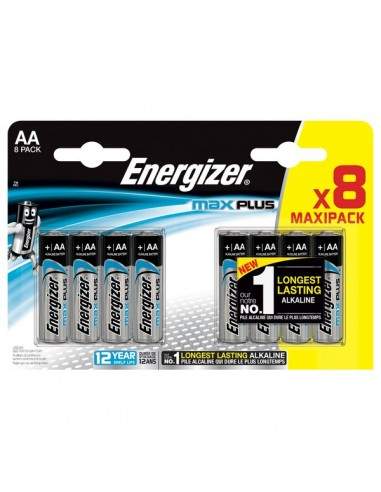 Pile alcaline Max Plus Energizer - AA - stilo - E301324600 (conf.8)