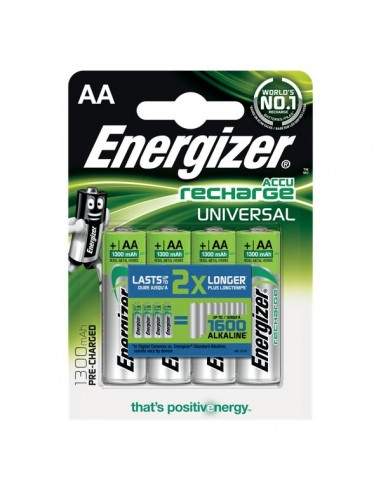 Batterie ricaricabili Energizer - AA - stilo - 1300 - E300322100/E301376000 (conf.4)