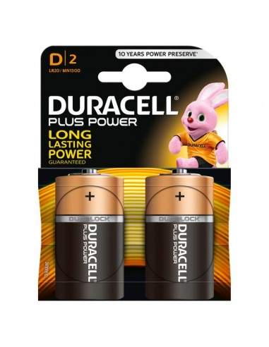 Pile Duracell Plus - torcia - D - 1,5 V - MN1300B2 (conf.2)