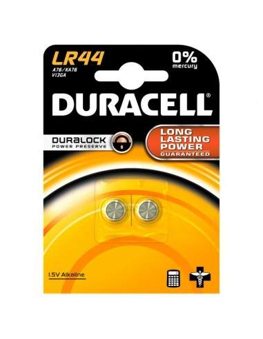 Pile Duracell Specialistiche - bottone alkalino - 1,5 V - LR44 (conf.2)