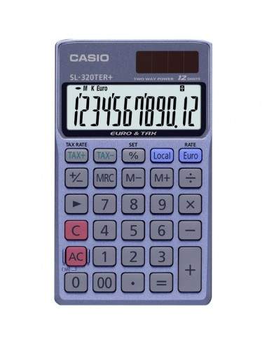 Calcolatrice scientifica CASIO tascabile 12 cifre - solare e batteria Blu Scuro - SL-320TER+ Casio - 1