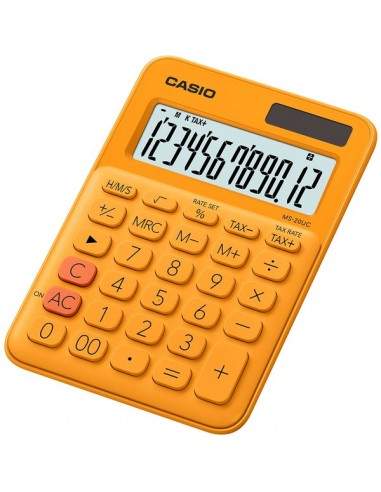 Calcolatrice da tavolo MS-20UC a 12 cifre Casio - arancione - MS-20UC-RG