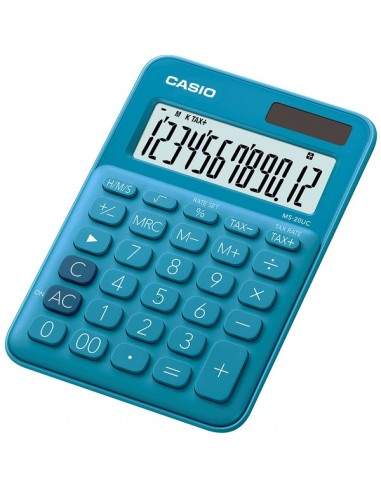 Calcolatrice da tavolo MS-20UC a 12 cifre Casio - blu - MS-20UC-BU