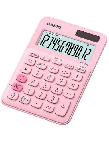Calcolatrice da tavolo MS-20UC a 12 cifre Casio - rosa pastello - MS-20UC-PK