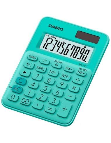 Calcolatrice da tavolo MS-7UC-GN a 10 cifre Casio - verde pastello - MS-7UC-GN