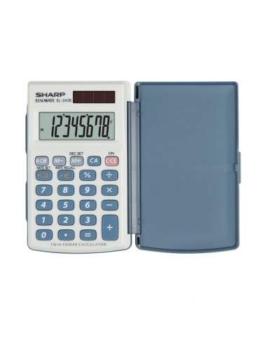 Calcolatrice tascabile EL-243EB a 8 cifre Sharp - grigio - SH-EL243EB