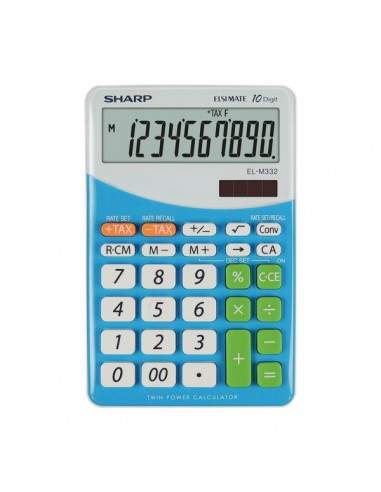 Calcolatrice da tavolo EL-M332B a 10 cifre Sharp - blu - SH-ELM332BBL