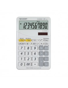 Calcolatrice da tavolo EL-M332B a 10 cifre Sharp - bianco - SH-ELM332BWH
