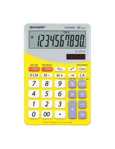 Calcolatrice da tavolo EL-M332B a 10 cifre Sharp - giallo - SH-ELM332BYL
