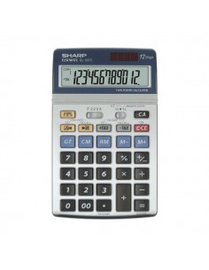 Calcolatrice da tavolo EL-337C a 12 cifre Sharp - grigio - SH-EL337C