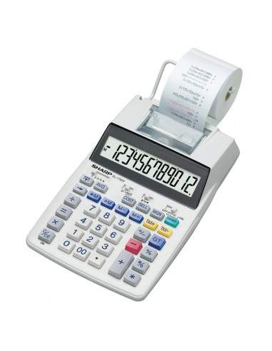 Calcolatrice scrivente EL-1750V a 12 cifre Sharp - grigio - SH-EL1750V