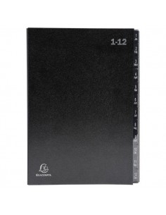 Classificatori Ordonator® Exacompta - tasti numerici 1-12 - nero - 57012E