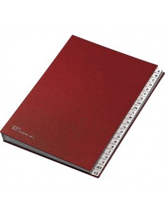 Classificatore alfabetico A-Z Fraschini - rosso - 640-E