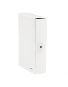 Cartella a scatola WoW Leitz - 8 cm - Bianco perlato - 39670001