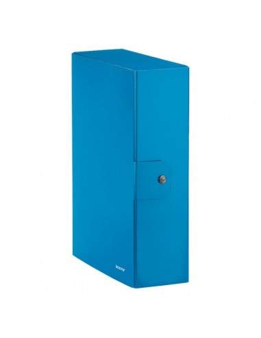 Cartella a scatola WoW Leitz - 10 cm - Azzurro metallizzato - 39680036