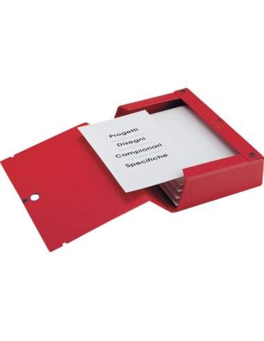 Cartelle portaprogetti Scatto Sei Rota - Dorso 4 - 25x35 cm - rosso - 67900412