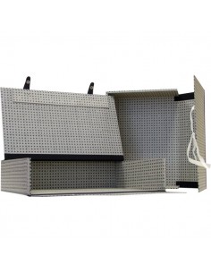 Scatola universale 2 bottoni Brefiocart - 25x35x11 - 12 cm - Fantasia Paglia di Vienna Grigio - 0203700