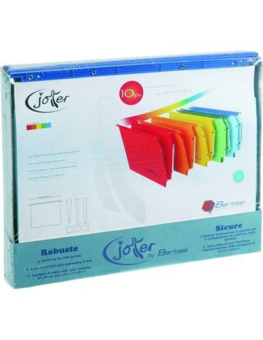 Cartelle sospese Linea Joker Bertesi - Per cassetto - 39 cm - V - assortiti - 400/395 Link -J7 (conf.10)