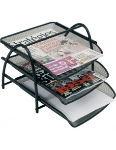 Set portacorrispondenza Mesh Alba - nero - MESHTRAY3 N