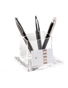 Bicchiere portapenne Acrylight CEP -  trasparente - 11,5x10,5x8,3 cm - 440C