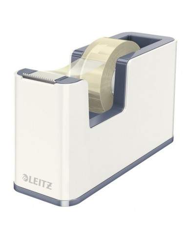 Dispenser per nastro adesivo WOW Dual Color Leitz - 5,1x12,6x7,6 cm - bianco metellizzato - 53641001