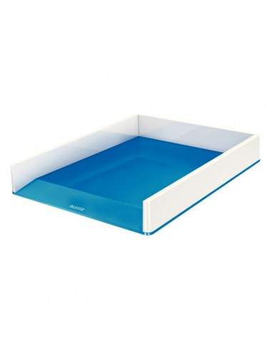 Vaschetta portacorrispondenza WOW Dual Color Leitz - 26,7x33,6x4,9 cm - blu metallizzato - 53611036