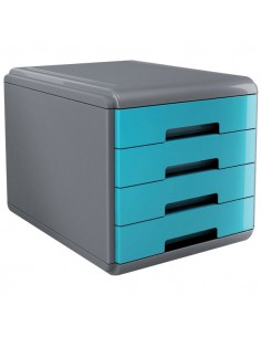 Accessori Da Scrivania My Desk Arda - Cassettiera - 29,5x38,5x28,2 cm - Turchese - 18P4Ptu