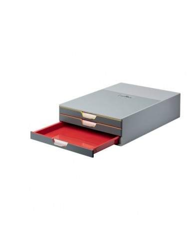 Cassettiere da scrivania Varicolor® 3 Durable - 28x35,6x9,5 cm - 3 cassetti multicolore  - 7603-27