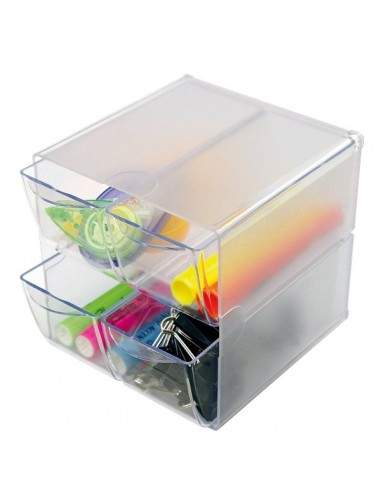 Cubi Organizer Deflecto - 4 cassetti - trasparente - 350301