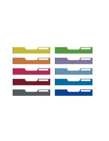 Frontali per Cassettiere Modulo A4 Exacompta - 10 colori assortiti - 5,4 cm - 336999D (conf.10)