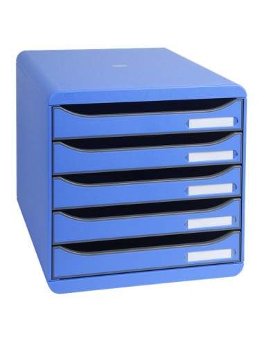 Cassettiera Big Box Plus Exacompta - blu ghiaccio - 5 cassetti - 309779D