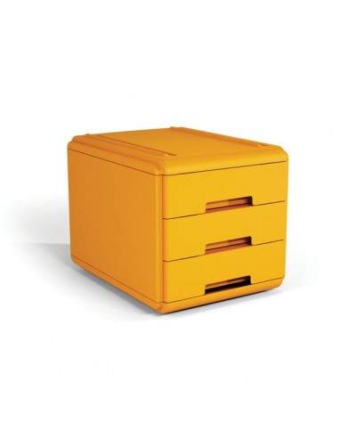Mini cassettiera Arda - 17,7x25,4x17 cm - arancione - 3 cassetti - 19P3PAR