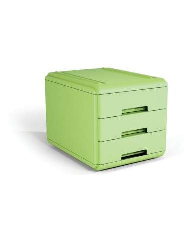 Mini cassettiera Arda - 17,7x25,4x17 cm - verde - 3 cassetti - 19P3PV