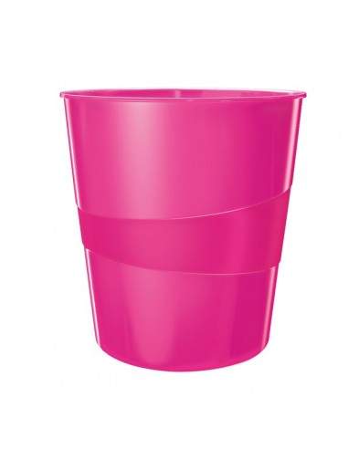 Cestino gettacarte WOW Leitz - fucsia metallizzato - 52781023