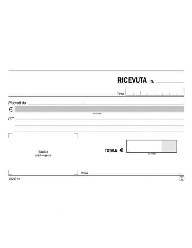 Blocco ricevute generiche Semper Multiservice - carta chimica 2 parti - 50x2 - SE162570000