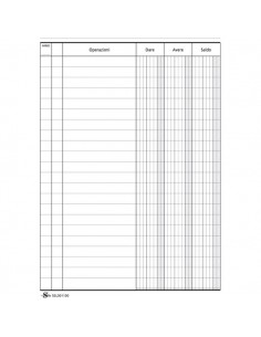 Registro dare/avere/saldo Semper Multiservice - 96 - 21x15 cm - SEL001100 Semper Multiservice - 1