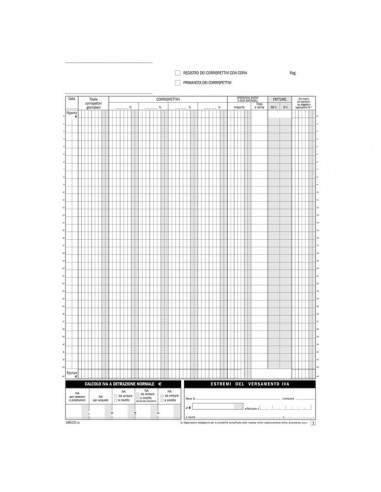 Registro corrispettivi Semper Multiservice - carta chimica 2 parti - 12x2 fogli - SE168512C00