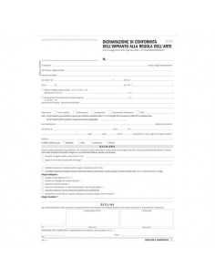 Snap dichiaraz.di conformità degli impianti Semper Multiservice-Carta chimica 5 parti -184110000(conf.50) Semper Multiservice -